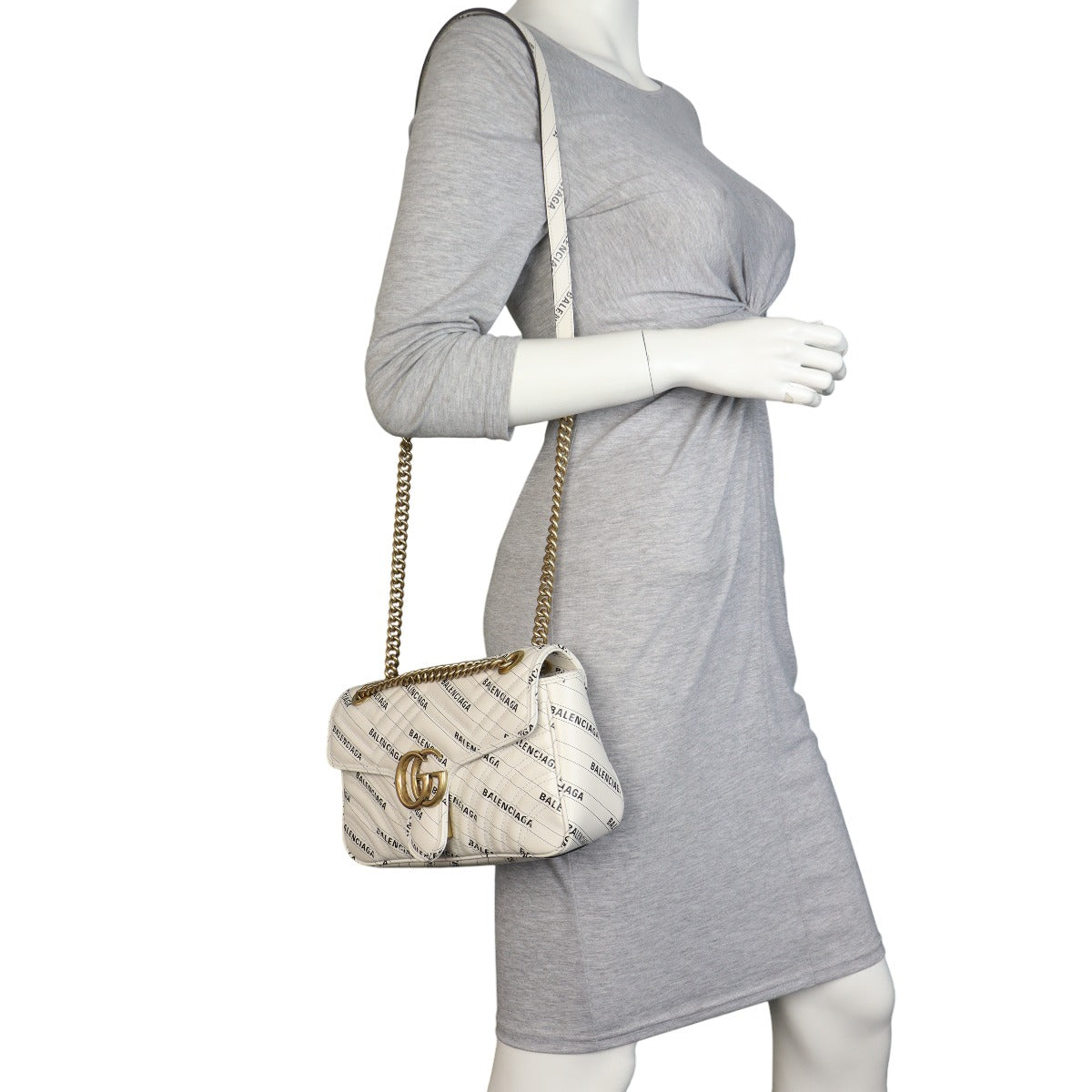 Gucci x Balenciaga GG Marmont Matelasse Small Shoulder Bag