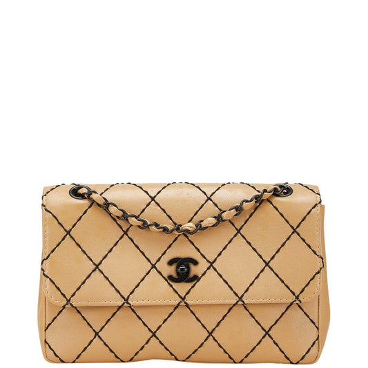 Chanel Matelasse Wild Stitch Lambskin Shoulder Bag