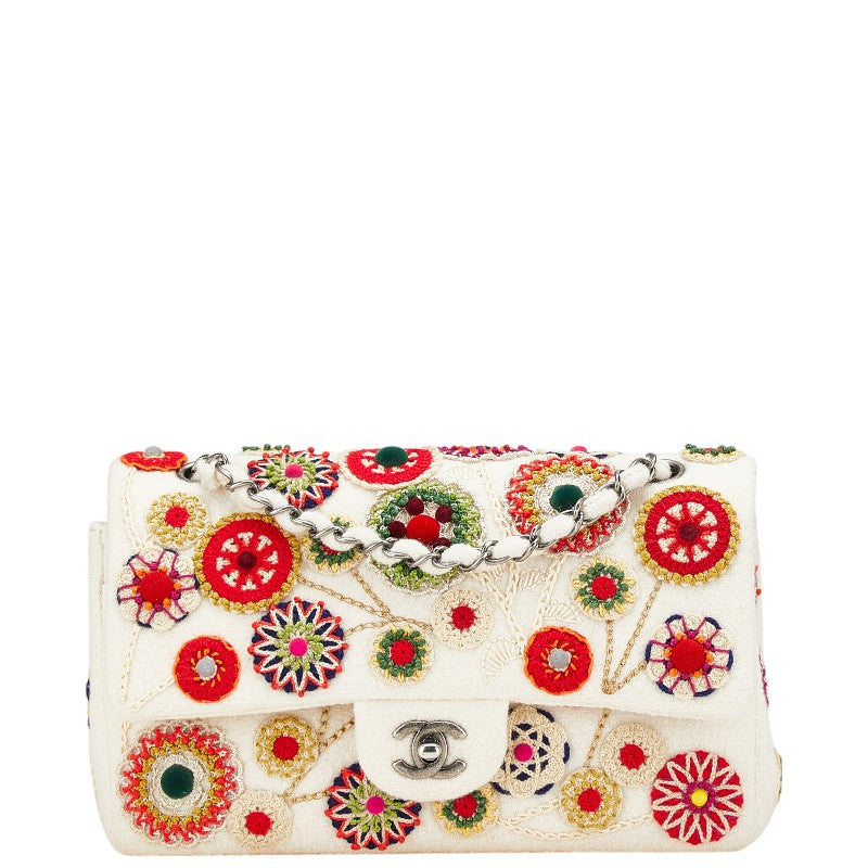 Chanel Coco Double Flap MatelassÃ© Cotton 2way Bag