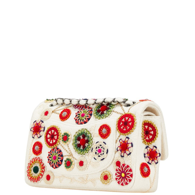 Chanel Coco Double Flap MatelassÃ© Cotton 2way Bag