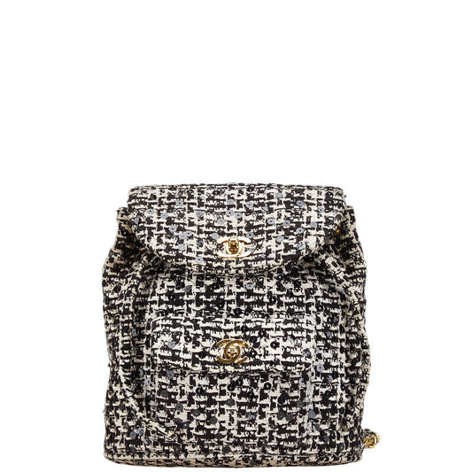 Chanel Coco MatelassÃ© Tweed Backpack