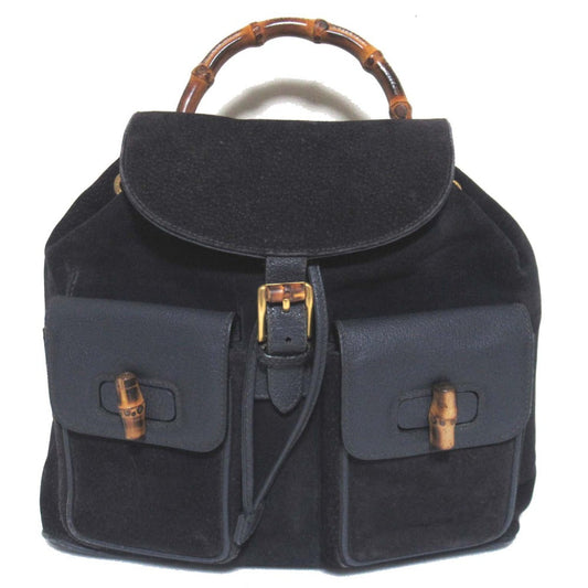 Gucci Bamboo Line Suede Leather Backpack