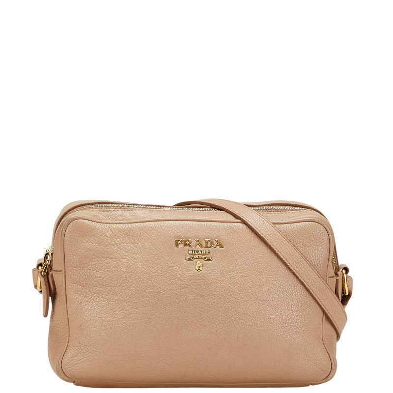 Prada Official Name Leather Shoulder Bag