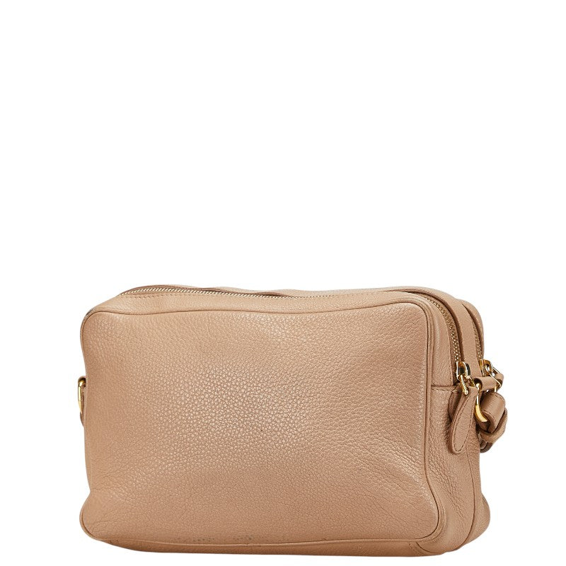 Prada Official Name Leather Shoulder Bag