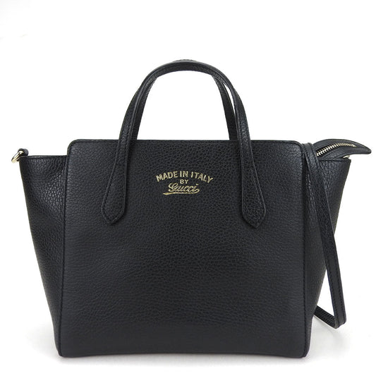 GUCCI Handbag 368827 leather black Swing Small