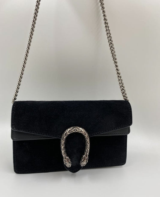 Gucci Dionysus Black Leather Chain Crossbody