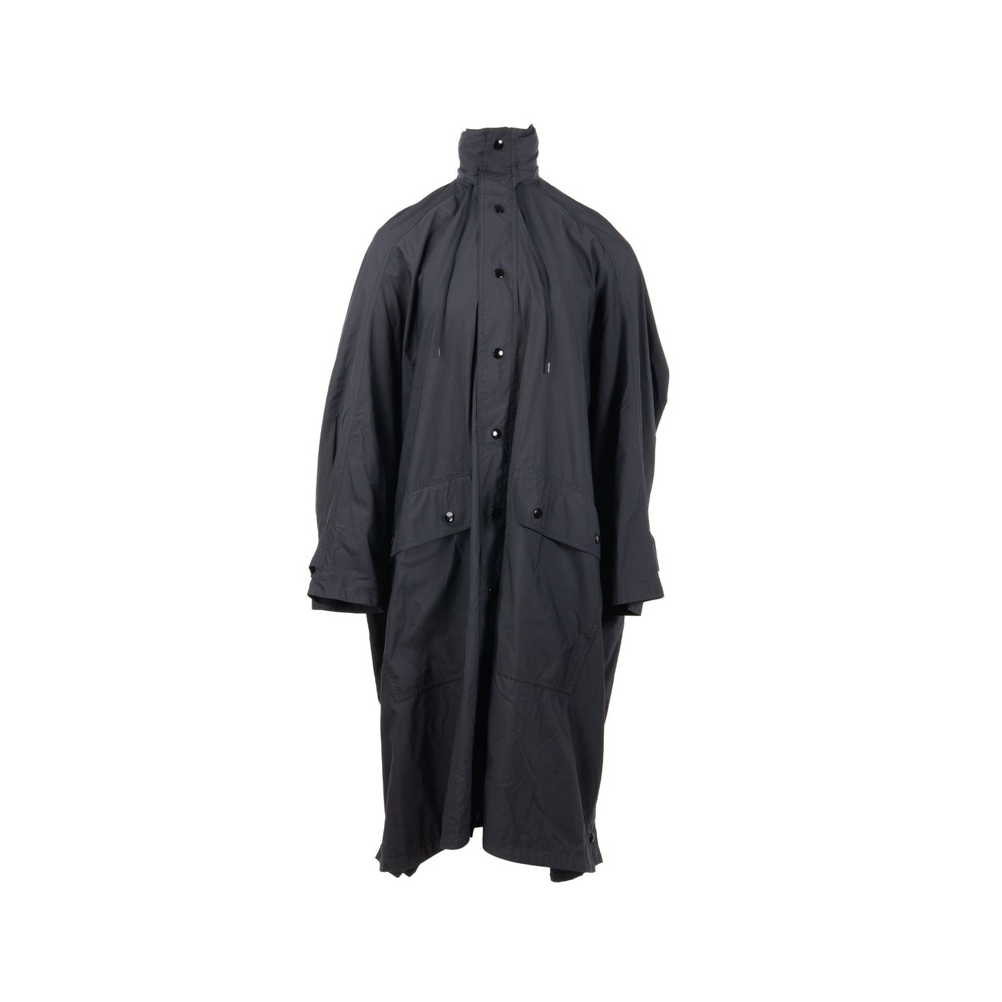 Balenciaga Size 34 Logo Anorak Nylon Black