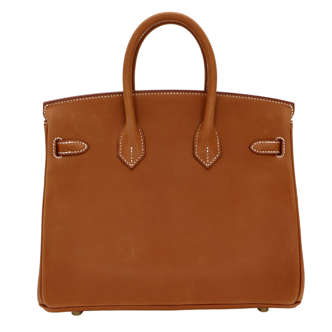 Hermes25cm Birkin Fauve Barenia Leather Gold Hardware