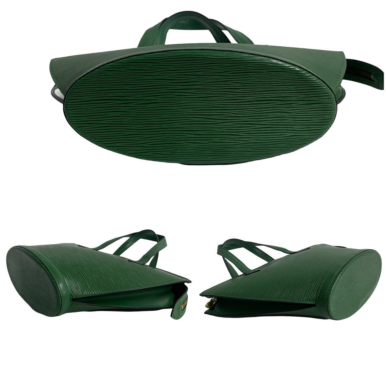 LOUIS VUITTON Handbag leather green Epi Sun jack Women