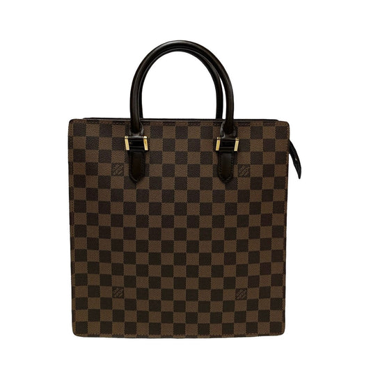 LOUIS VUITTON Handbag Leather, PVC Brown Damier Venice PM Women