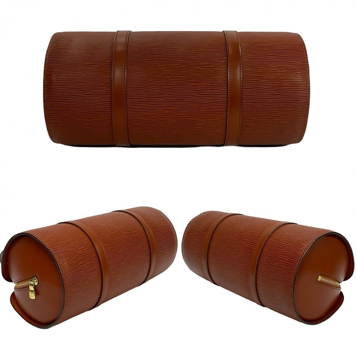 LOUIS VUITTON Handbag Epi Leather Brown Epi Suflo Women