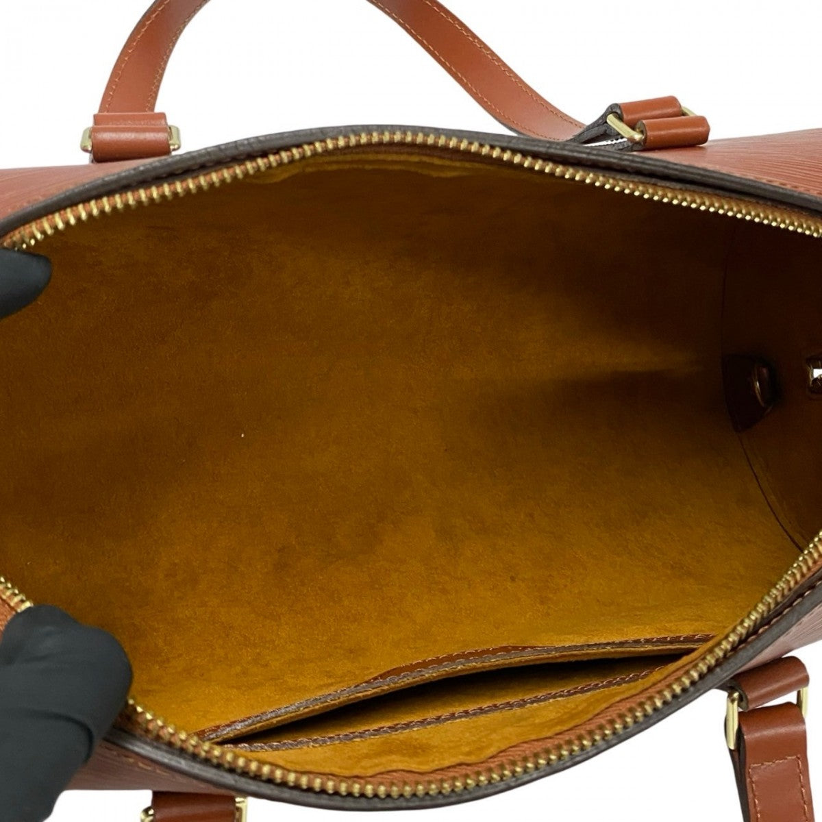 LOUIS VUITTON Handbag Epi Leather Brown Epi Suflo Women