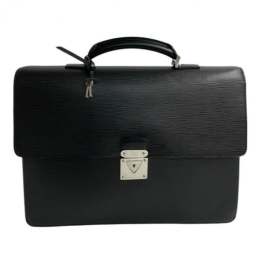 LOUIS VUITTON Business bag leather black Epi Laguito mens