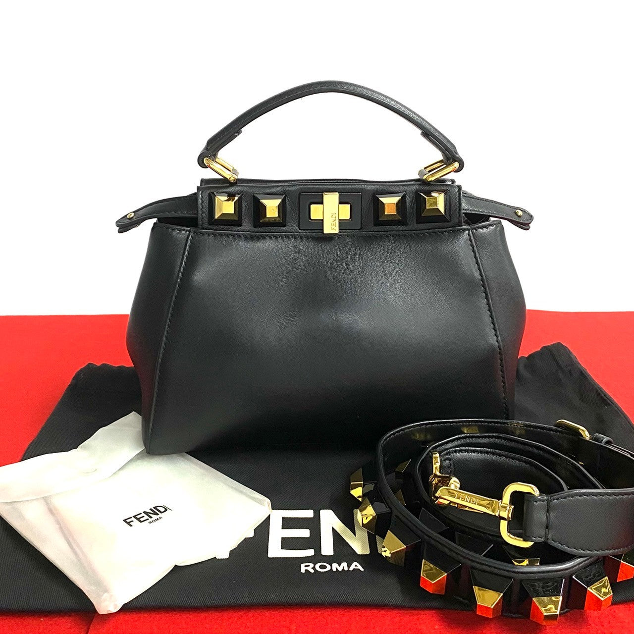 Fendi Peekaboo Leather 2way Bag
