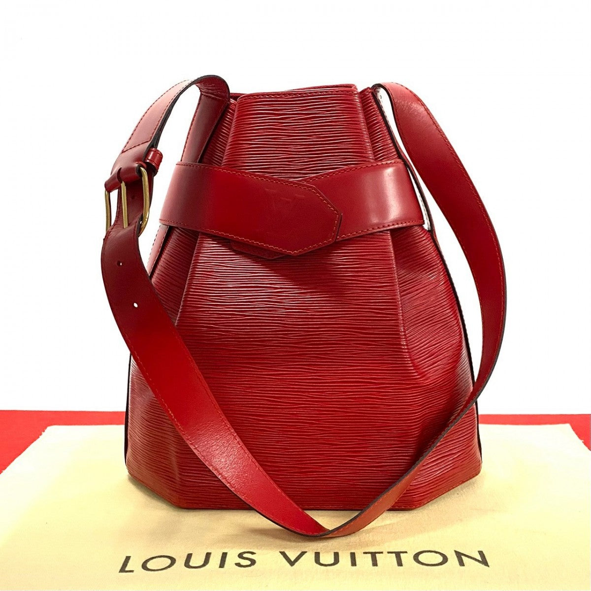 LOUIS VUITTON Shoulder Bag Epi Leather Red Epi Sac de Paul PM Women