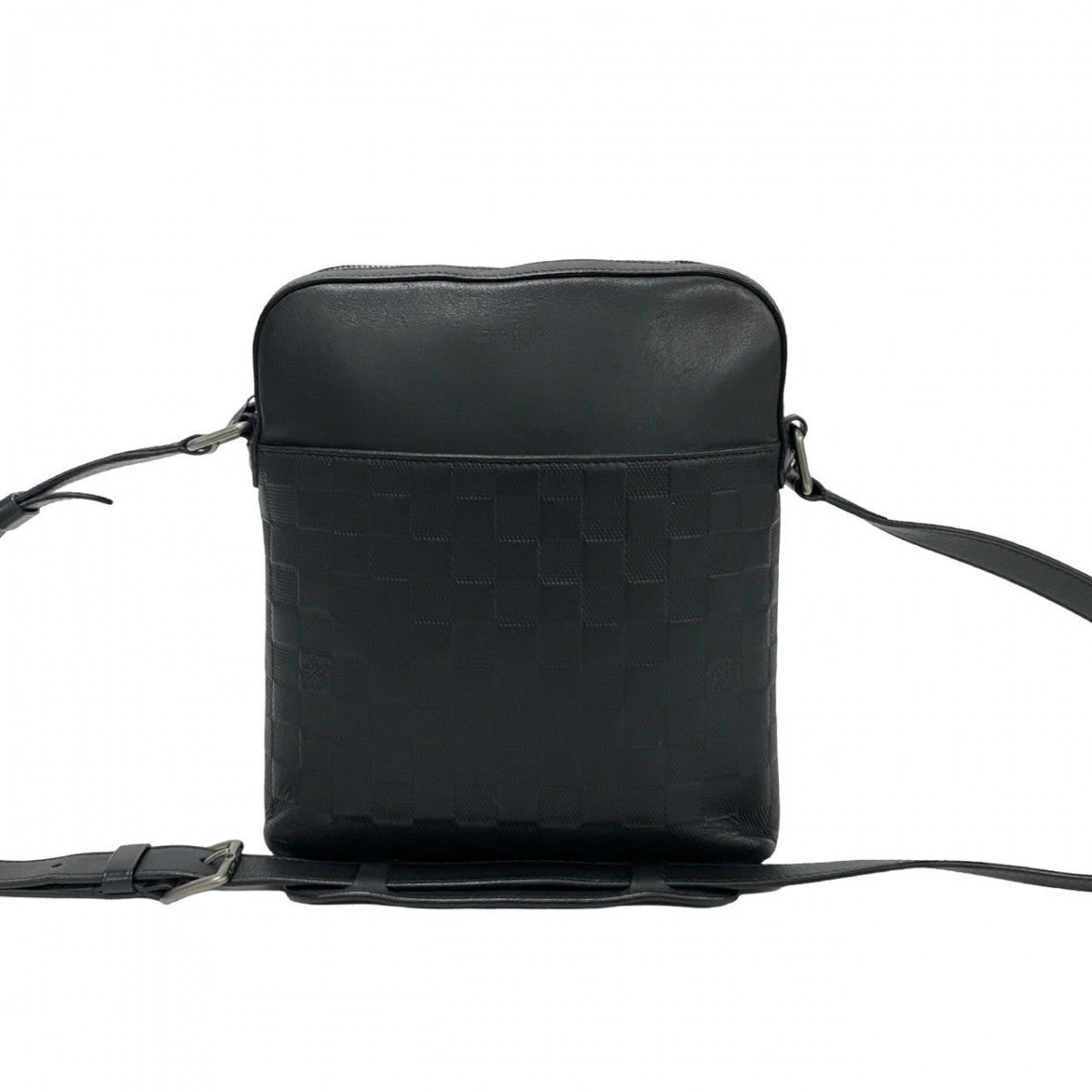 LOUIS VUITTON Shoulder Bag Damier Anfini Leather black Messenger bag Pochette District mens(Unisex)