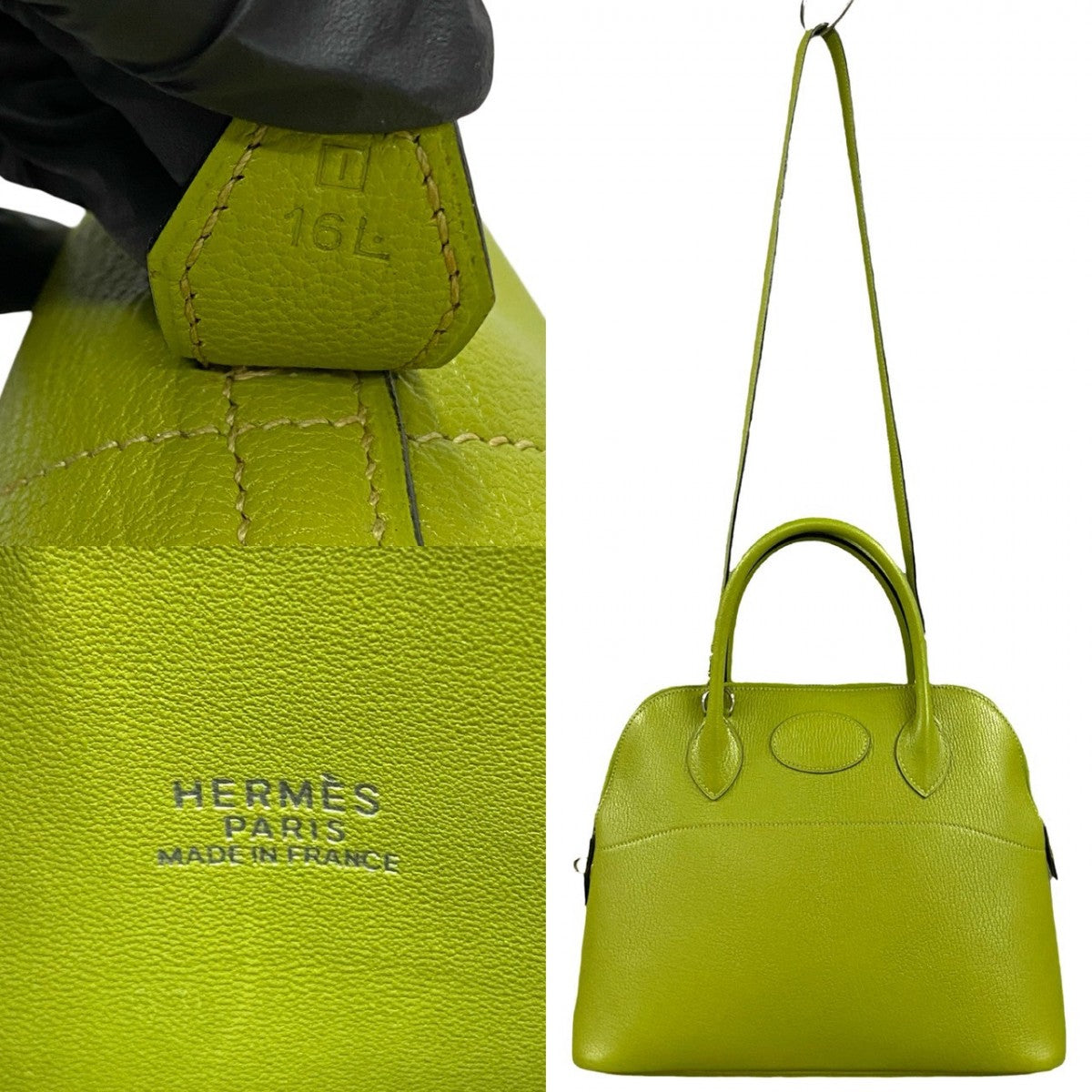 HERMES Shoulder Bag Shave green Bored 31 Women