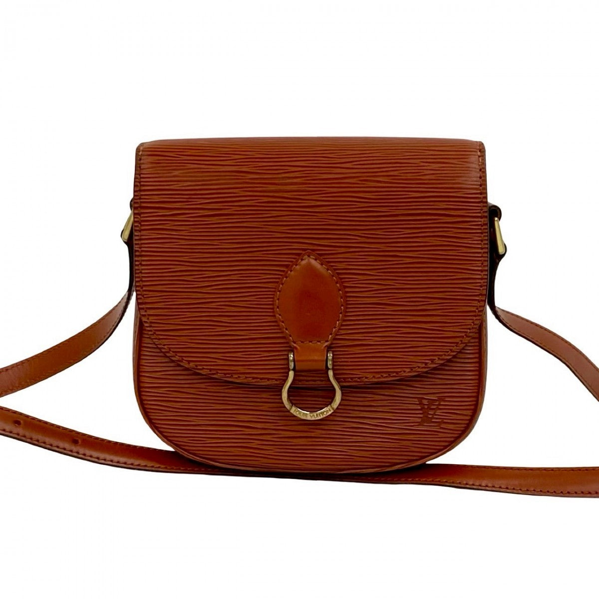 LOUIS VUITTON Shoulder Bag leather Brown Epi Mini Saint-Cloud