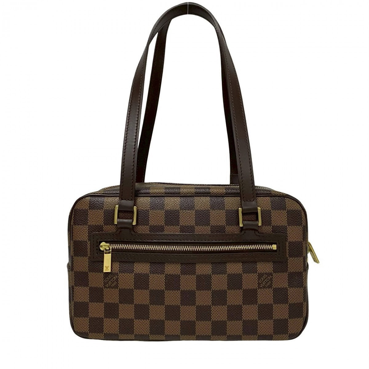 LOUIS VUITTON Shoulder Bag Leather, PVC Brown Damier SHITE MM Women