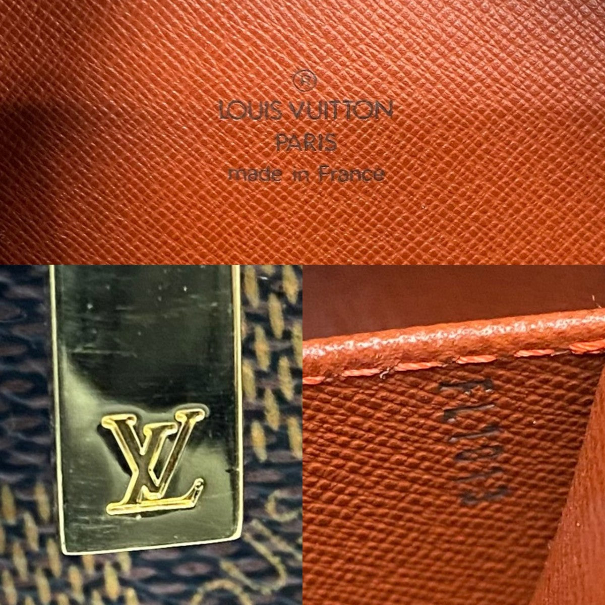 LOUIS VUITTON Shoulder Bag Leather, PVC Brown Damier SHITE MM Women