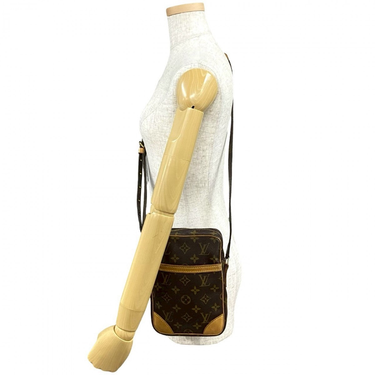 LOUIS VUITTON Shoulder Bag Leather, PVC Brown Monogram Danube mens(Unisex)