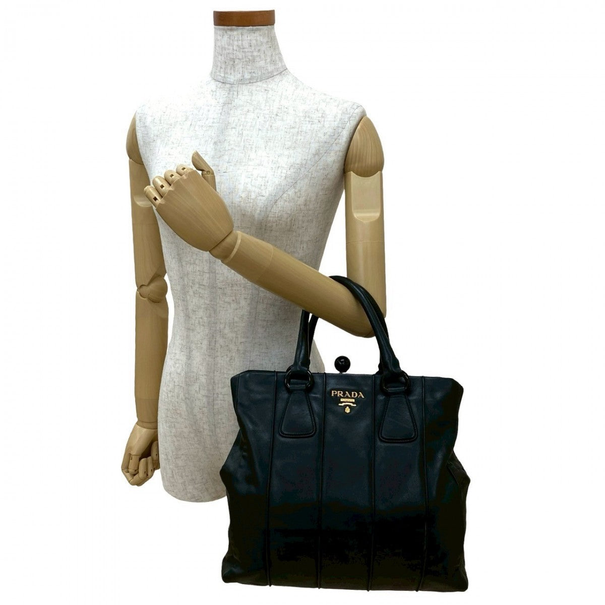 PRADA Handbag leather black - Style 5