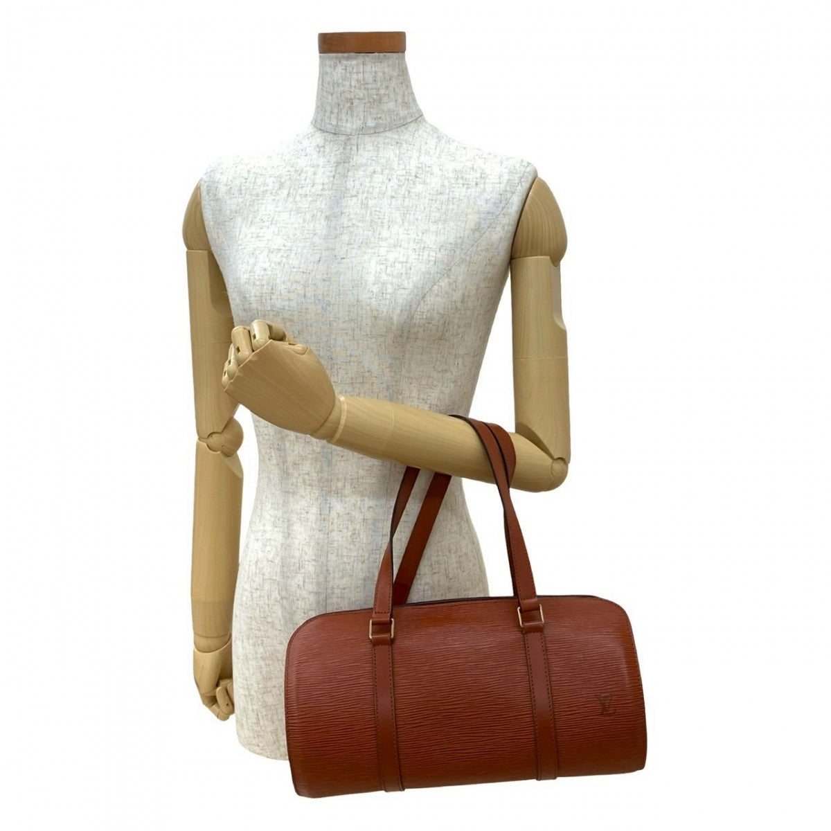 LOUIS VUITTON Handbag leather Brown Epi Suflo