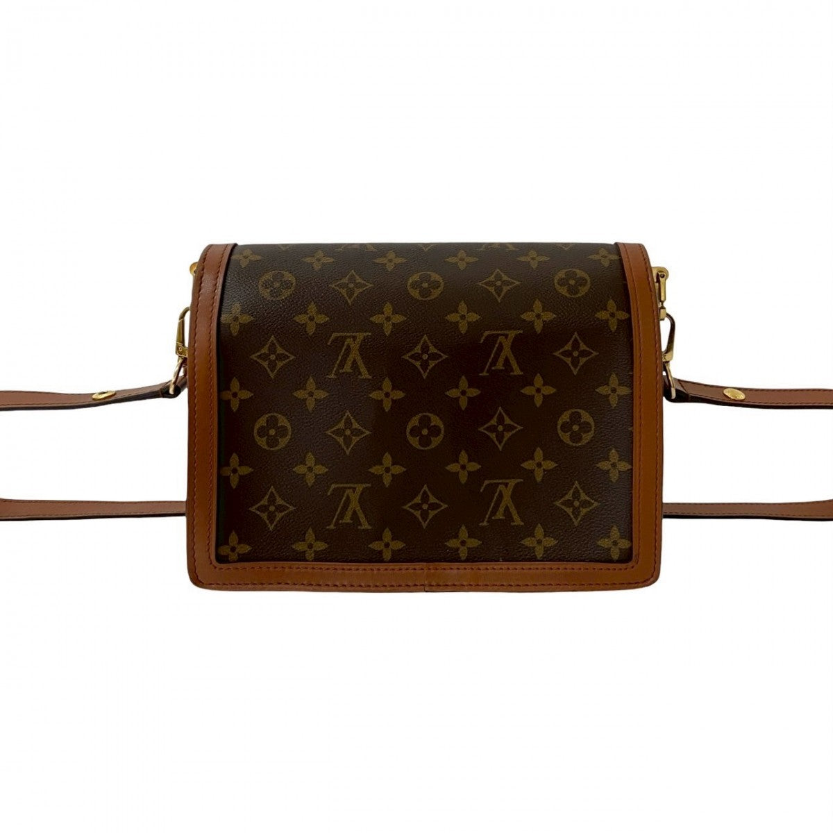 LOUIS VUITTON Shoulder Bag leather Brown Monogram Dauphines