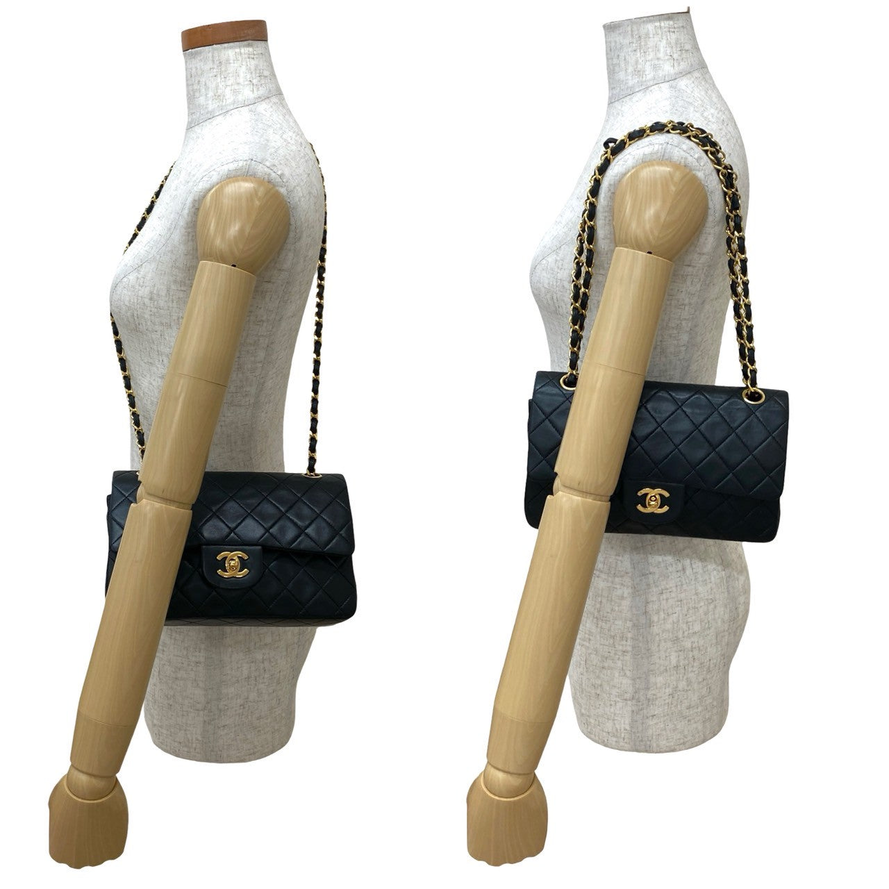CHANEL Shoulder Bag lambskin black Matrasse