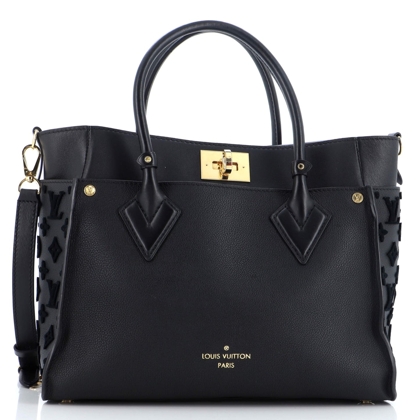 Louis Vuitton On My Side Tote Monogram Tuffetage Leather MM