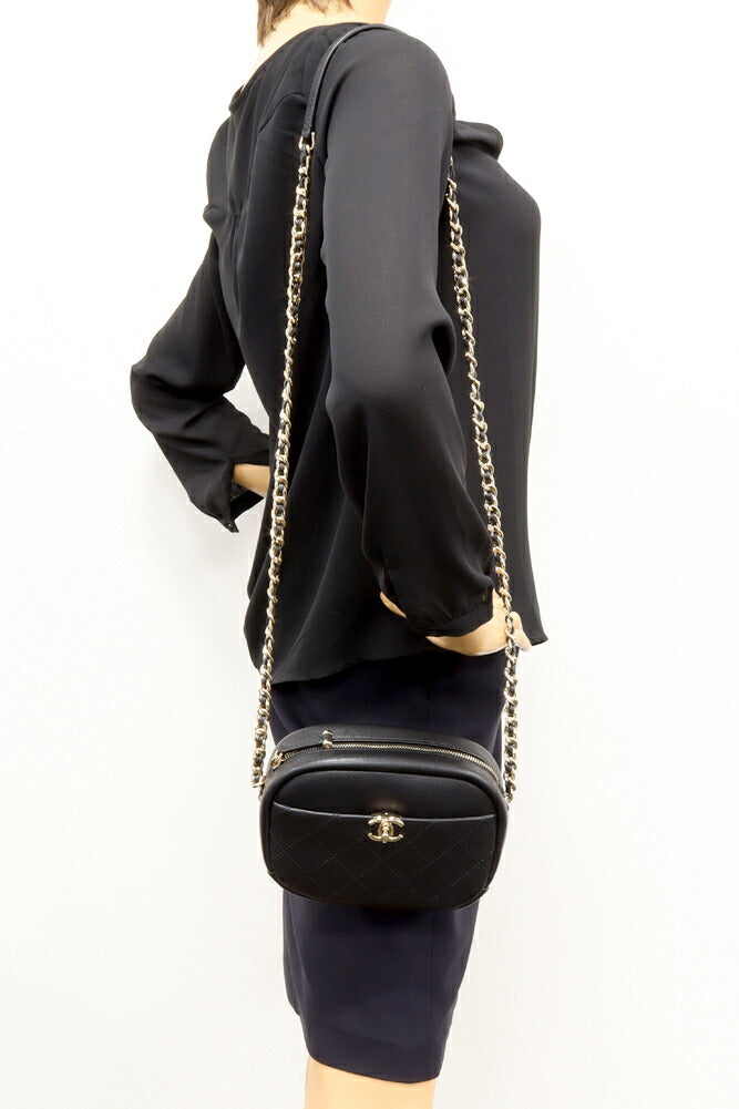 Chanel Calf MatelassÃ© Camera Bag Shoulder Bag AS0137