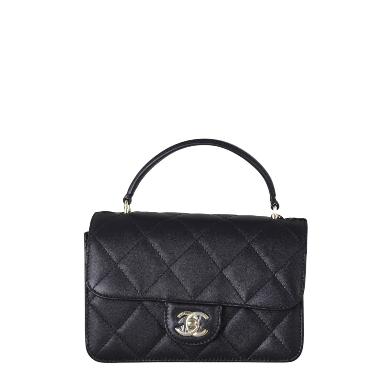 Chanel CC Top Handle Flap Bag Small