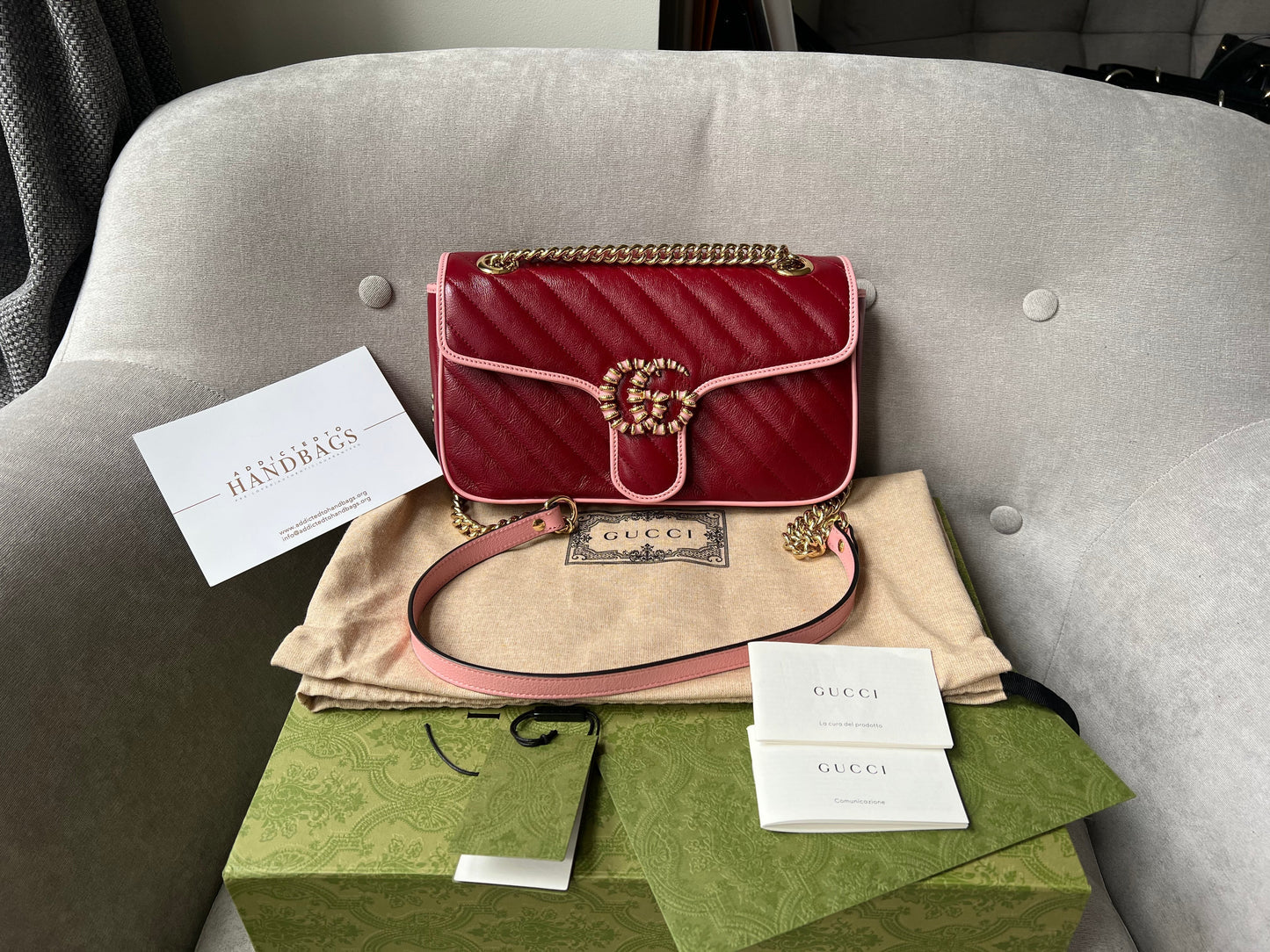 Gucci Lou Chain Leather Shoulder Bag
