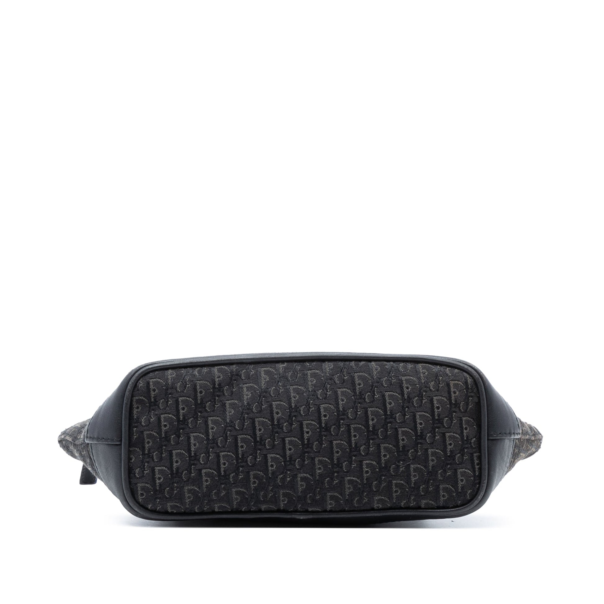 Black Dior Mini Diorissimo Trotter Canvas Street Chic Handbag