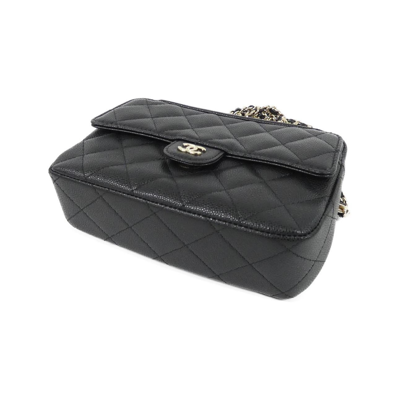 Chanel Timeless Classic Line Caviar Skin Chain Clutch