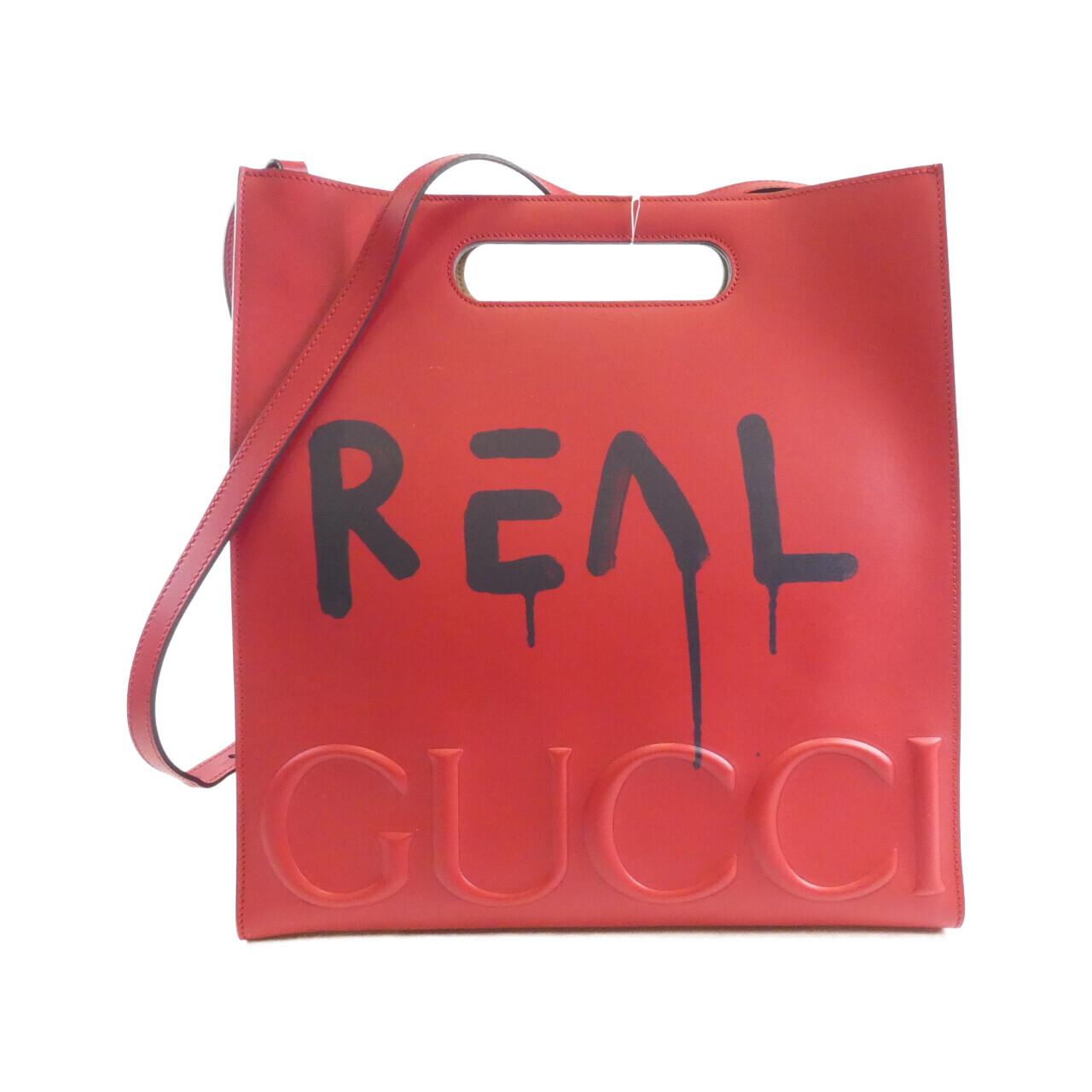 Gucci Gucci Ghost Print Leather Bag