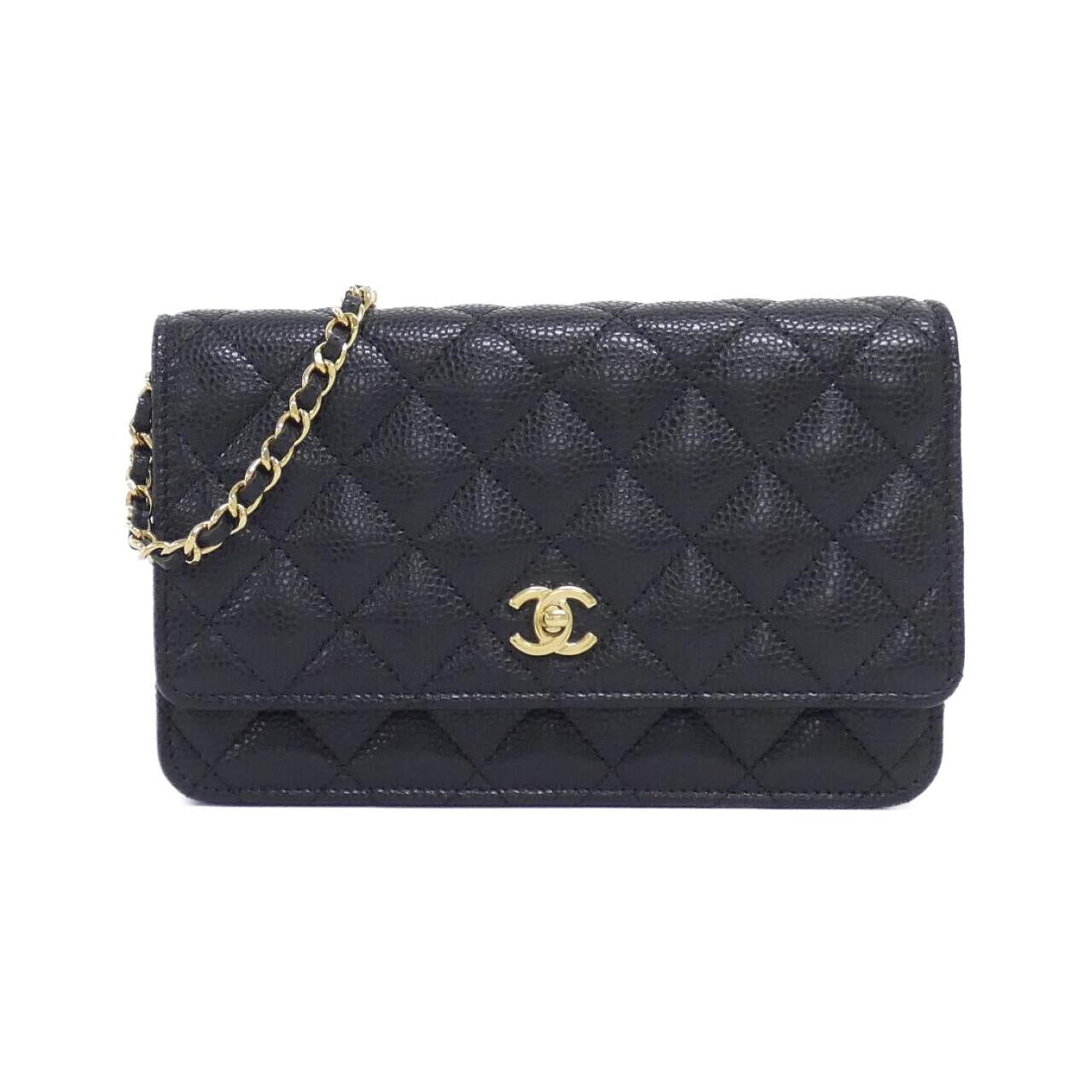 Chanel Caviar Skin Wallet on Chain Crossbody