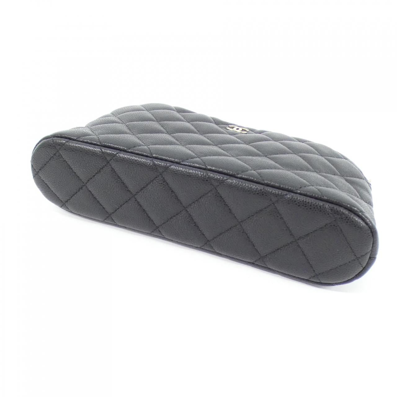 Chanel Timeless Classic Caviar Skin Chain Clutch