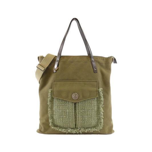 Chanel Canvas Tweed Shoulder Bag