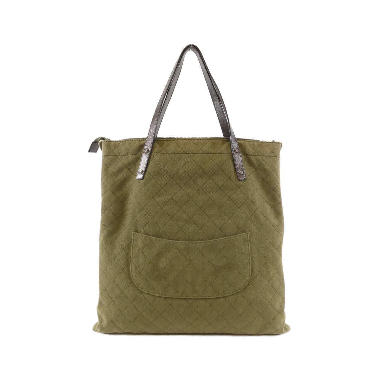 Chanel Canvas Tweed Shoulder Bag