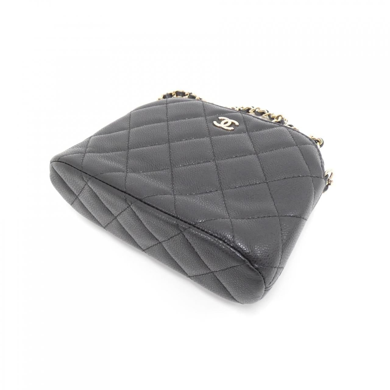 Chanel Timeless Classic Line Caviar Chain Clutch
