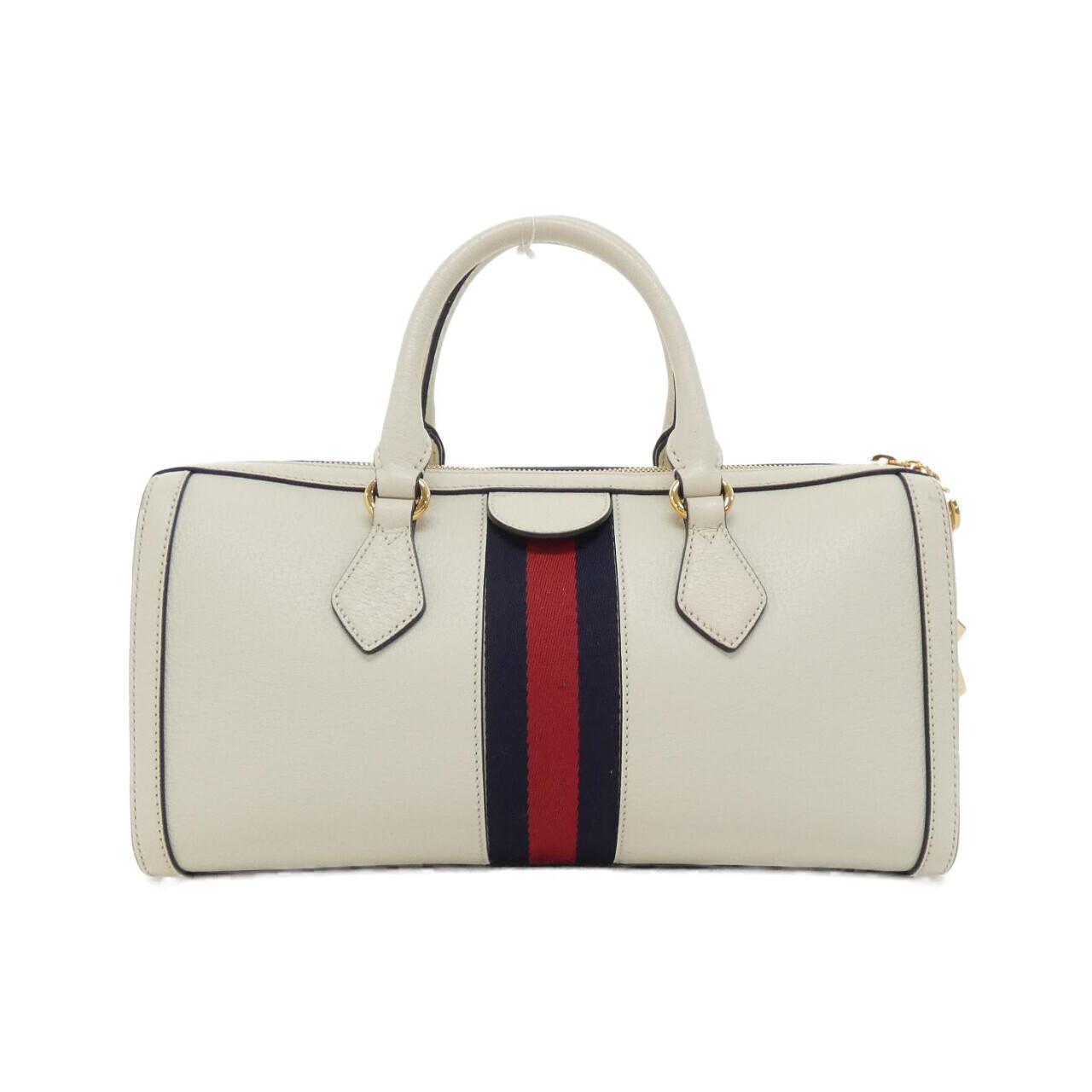 Gucci Ophidia Leather Boston Bag