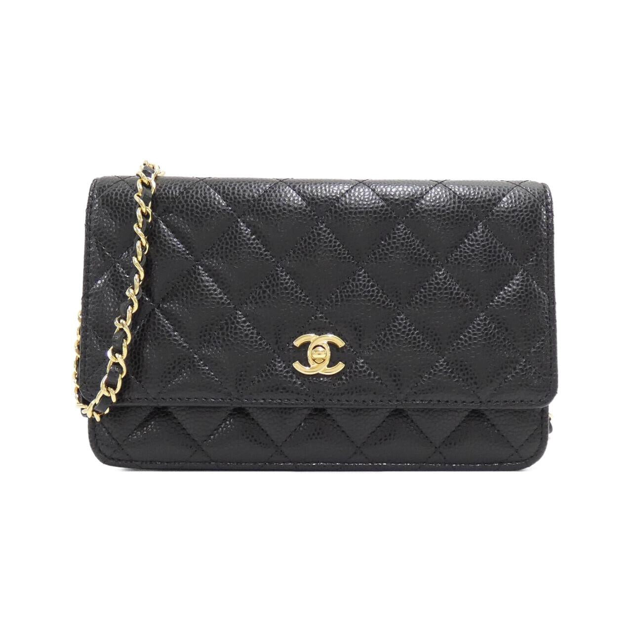 Chanel Caviar Skin Wallet on Chain Crossbody