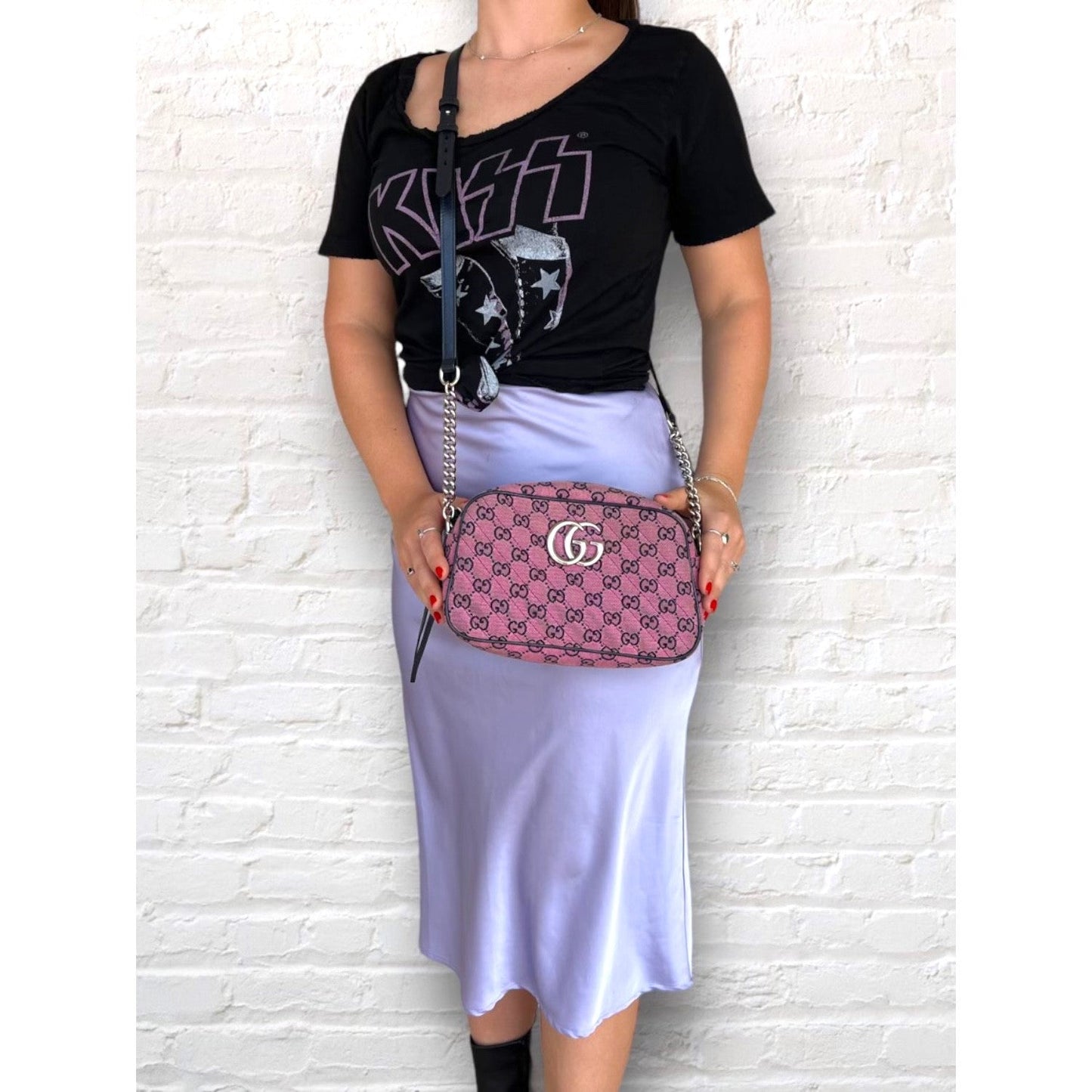Gucci Monogram Leather Canvas Crossbody