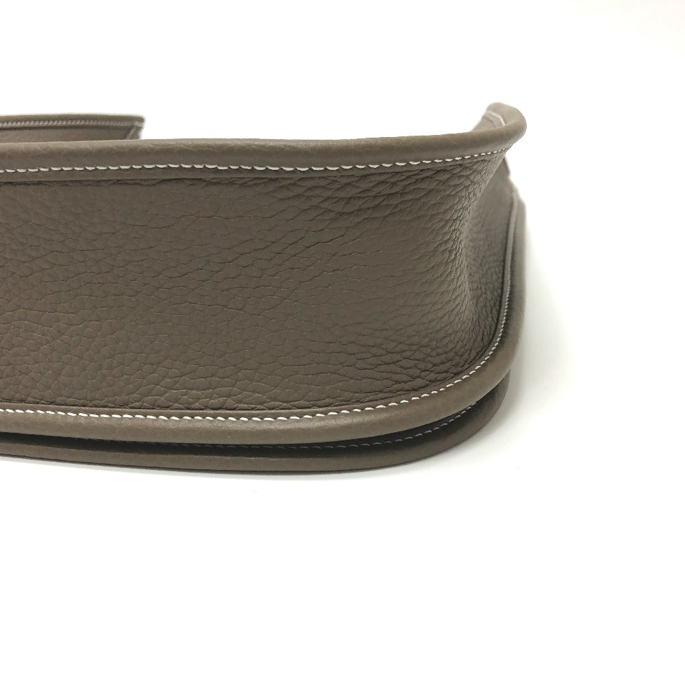 HERMES Shoulder Bag Taurillon Clemence Brown Evelyn 3PM Trois Women