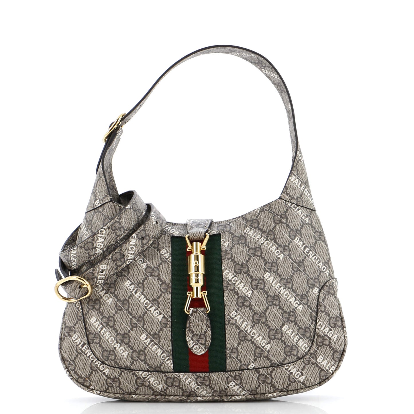 x Luxury Balenciaga Trending 2026 The Hacker Project Jackie 1961 Hobo GG Coated Canvas Small
