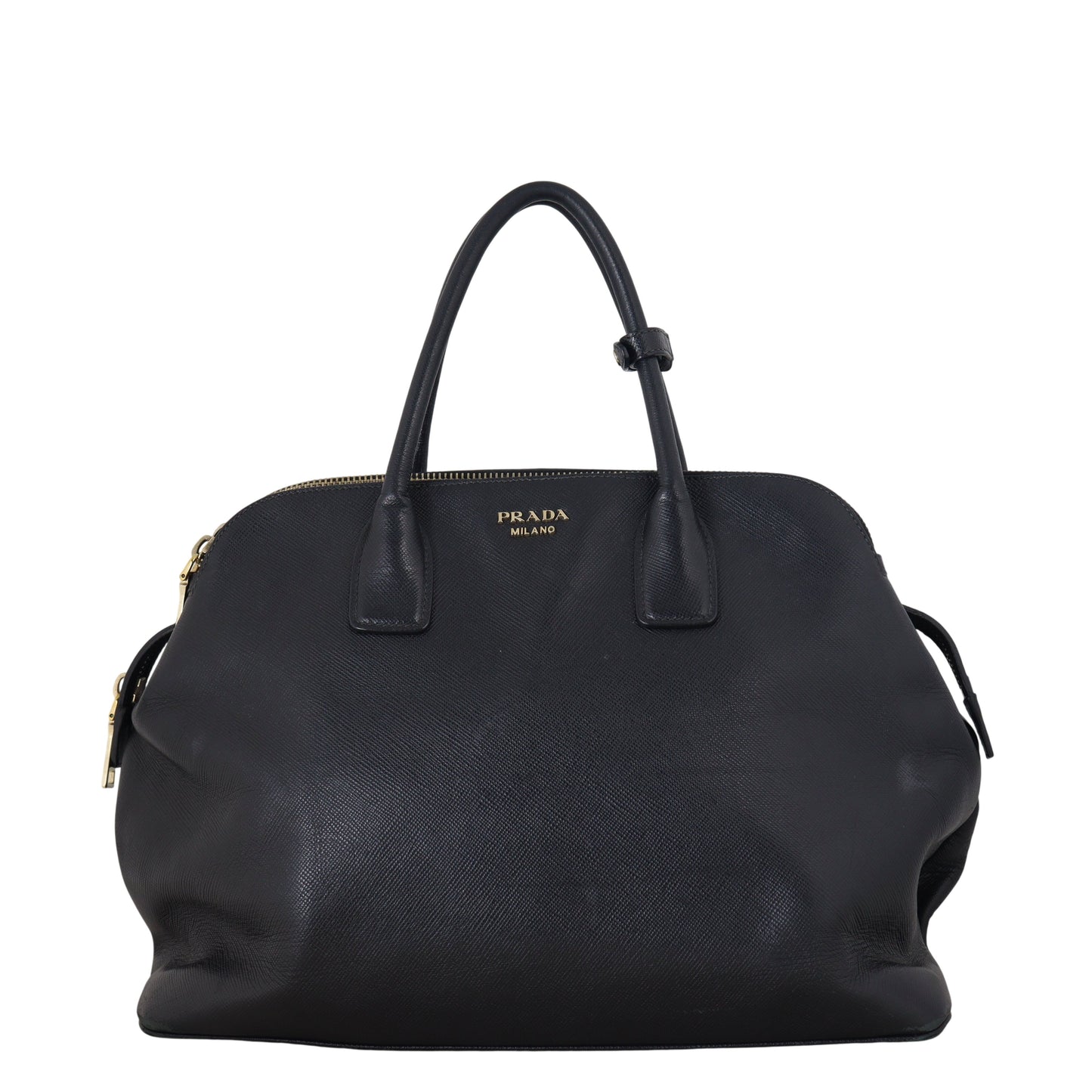 Prada Saffiano Cuir Triple Zip Dome Bag