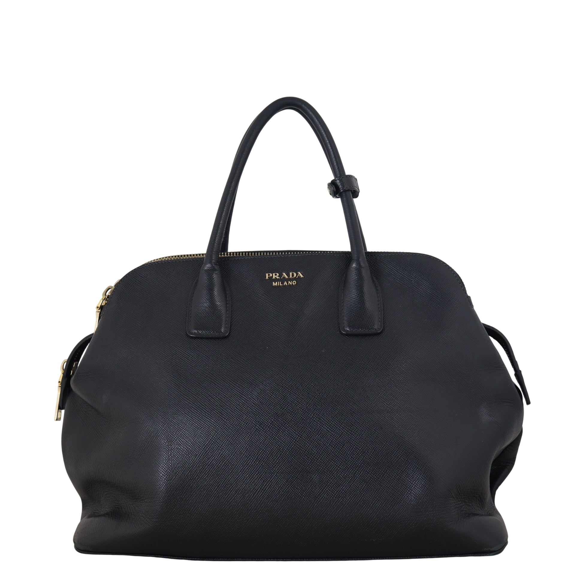 Prada Saffiano Cuir Triple Zip Dome Bag