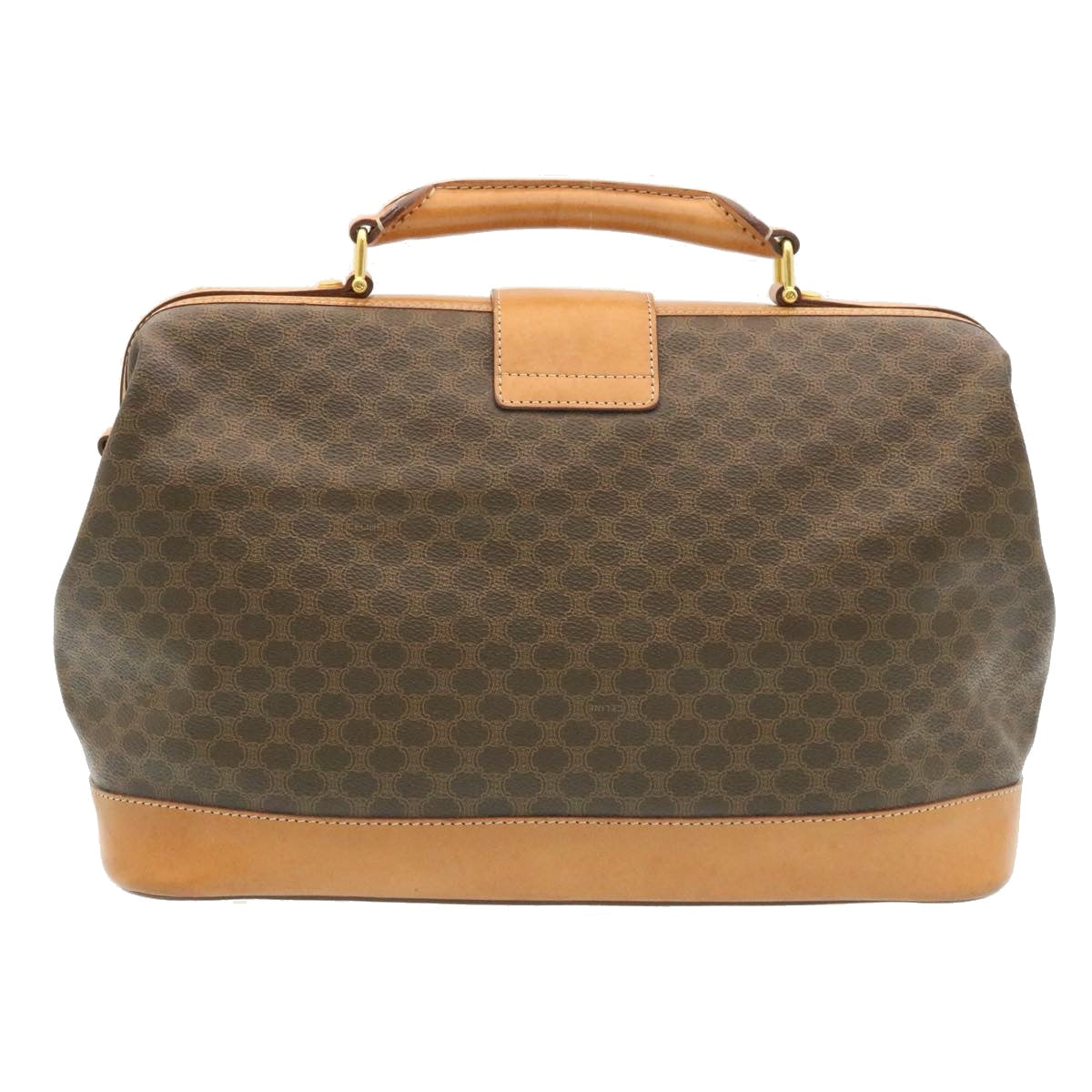 Luxury CELINE Macadam Canvas Hand Bag Brown 26517