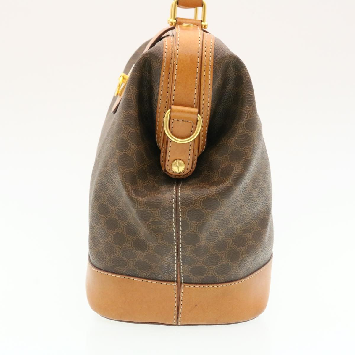 Luxury CELINE Macadam Canvas Hand Bag Brown 26517